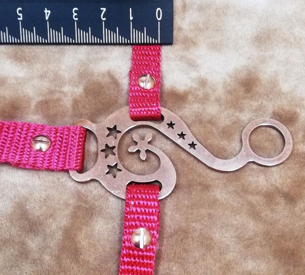 Baroque copper plated metal hackamore 1 pair = 2 pieces lasered - refined by hand