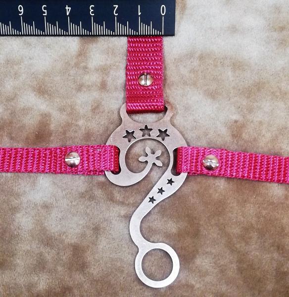 Baroque copper plated metal hackamore 1 pair = 2 pieces lasered - refined by hand