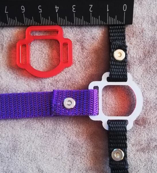 (HR-10) 3er Halfterring 12 / 17mm halbrund - Farbe : (bitte auswählen) 1 Paar - aus Plexiglas® XT  - gelasert