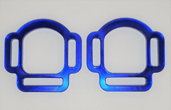 (HR10) 3er Halfterring 12 / 17mm halbrund - Farbe : (bitte auswählen) 1 Paar - aus Plexiglas® XT  - gelasert