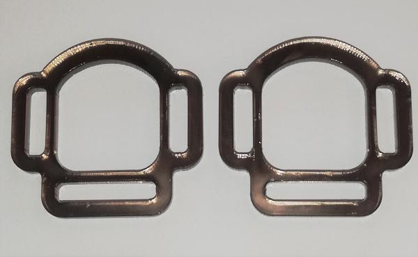 (HR10) 3er Halfterring 12 / 17mm halbrund - Farbe : (bitte auswählen) 1 Paar - aus Plexiglas® XT  - gelasert