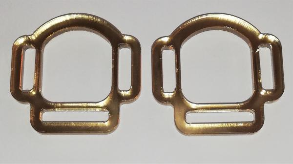 (HR10) 3er Halfterring 12 / 17mm halbrund - Farbe : (bitte auswählen) 1 Paar - aus Plexiglas® XT  - gelasert