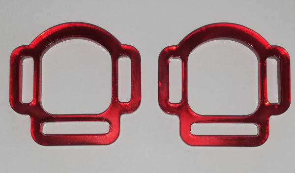 (HR10) 3er Halfterring 12 / 17mm halbrund - Farbe : (bitte auswählen) 1 Paar - aus Plexiglas® XT  - gelasert