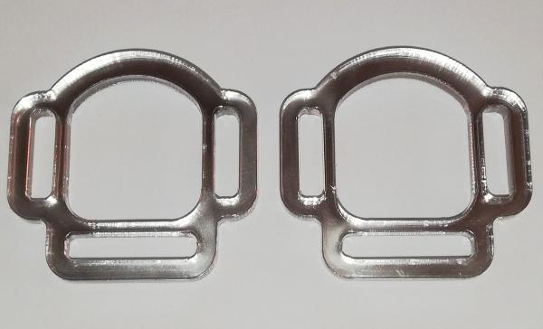 (HR10) 3er Halfterring 12 / 17mm halbrund - Farbe : (bitte auswählen) 1 Paar - aus Plexiglas® XT  - gelasert