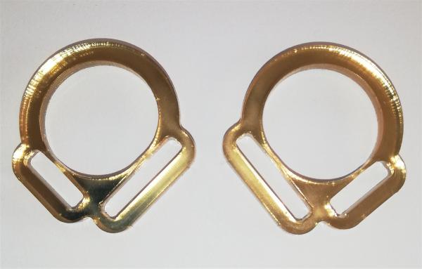 (HR-5) 2s halter ring 12 / 17mm from the centre - Colour : (please choose) 1 pair - made of Plexiglas® XT - lasered