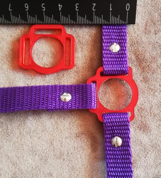 (HR-7) 3er Halfterring 17mm rund - Farbe : (bitte auswählen) 1 Paar - aus Plexiglas® XT  - gelasert
