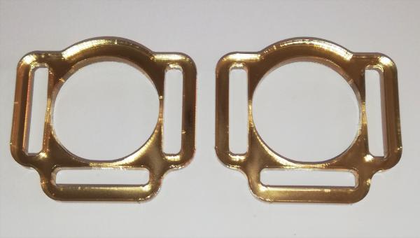 (HR7) 3er Halfterring 17mm rund - Farbe : (bitte auswählen) 1 Paar - aus Plexiglas® XT  - gelasert