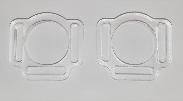 (HR7) 3er Halfterring 17mm rund - Farbe : (bitte auswählen) 1 Paar - aus Plexiglas® XT  - gelasert