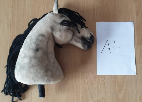 Dun horse - size (A4+) with (special-) stick - with 100% filling - unique - new - unused