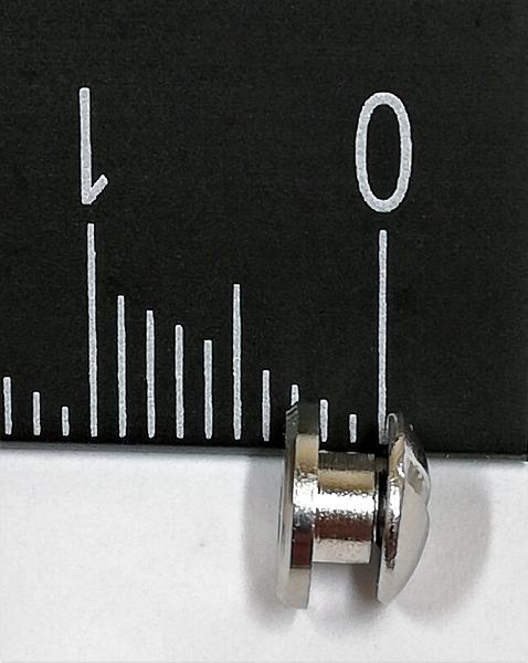 (SN1) Schraubniete geschlitzt Stahl silber vernickelt Ø 7 x 2-3 mm 1 Stück