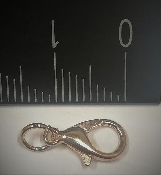 (K10) Mini Karabinerhaken mit Ring offen gold