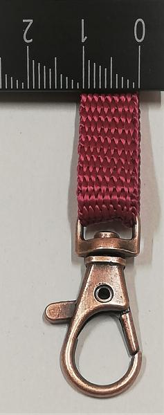 (K4) Carabiner with swivel half round old copper