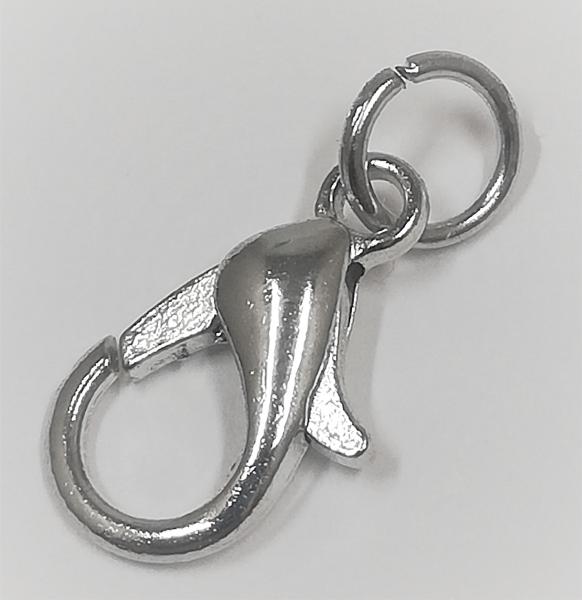 (K9) Mini Snap Hook with ring open silver