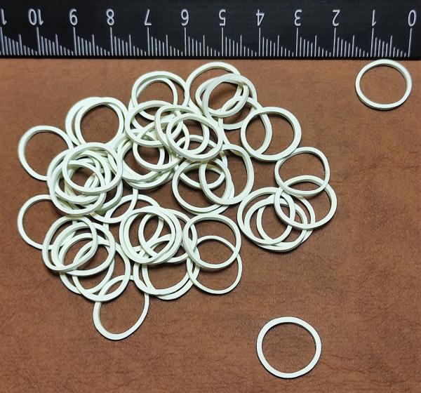 (MG1) - 50 Stück Mähnengummis weiß - dünn Made in Germany