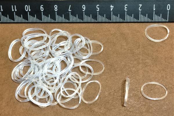 (MG7) - 50 pieces of mane gums transparent - thin very strong and tearproof Made in Germany