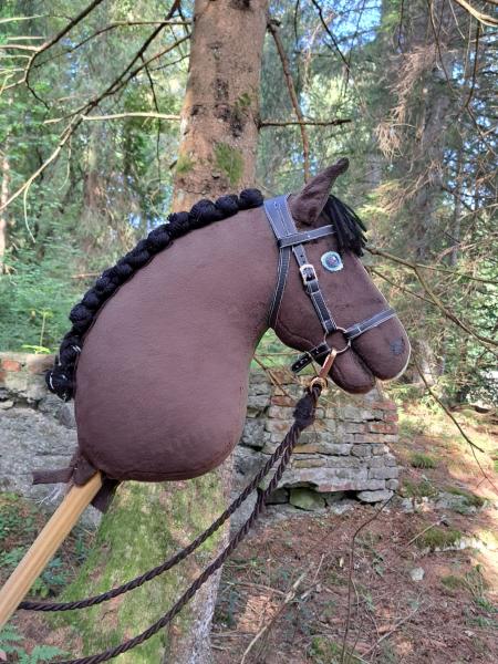 Deutsches Reitpony "Nelly" Größe (A4+) mit Stock - mit 100% Füllung + Zubehör Unikat - gebraucht - Ursprung : aus Deutschland  (Verkauf im Auftrag / Provisionsverkauf )