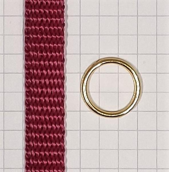 Rundring / O-Ring vergoldet AØ 16 mm IØ 12,5 mm Artikel-Nr.: RR11