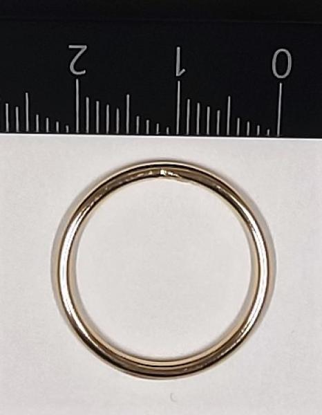Round ring / O-ring gold-plated AØ 21.8 mm IØ 18.3 mm Item no.: RR13