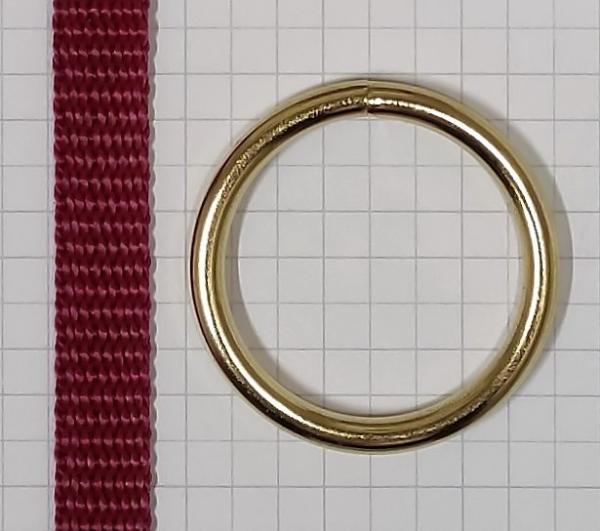 Round ring / O-ring brass-plated AØ 40,4 mm IØ 32,4 mm Item no.: RR16