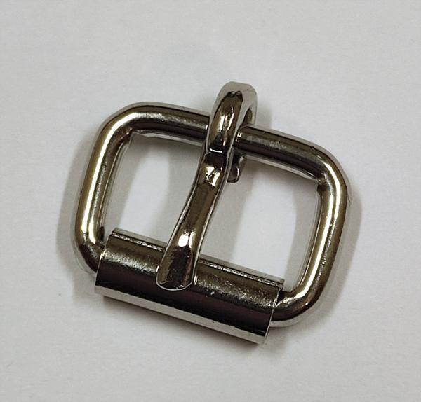 (RS1) Roll buckle with 10mm passage width silver nickel plated