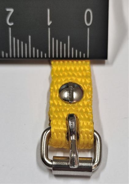 (RS1) Roll buckle with 10mm passage width silver nickel plated