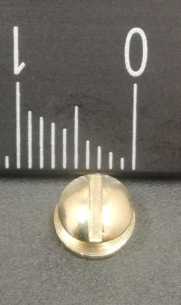 Schraubniete geschlitzt Stahl gold vernickelt Ø 7 x 2-3 mm