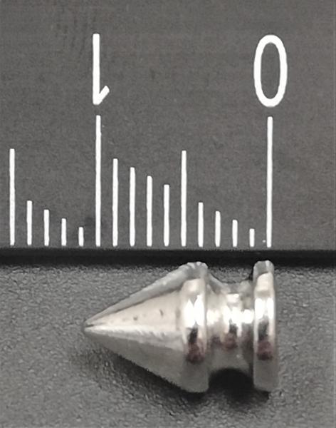 (SN4) Schraubniete kurz spitz Stahl silber vernickelt Ø 7 x 11 mm