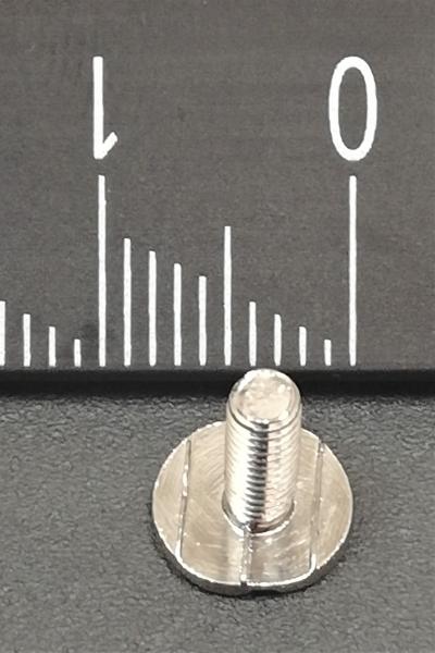 (SN4) Schraubniete kurz spitz Stahl silber vernickelt Ø 7 x 11 mm