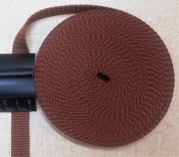 15mm PP webbing strap Colour:  brown Quantity per unit : 2 meters