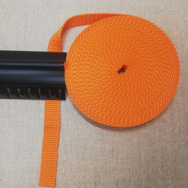 15mm PP webbing strap Colour:  orange Quantity per unit : 2 meters