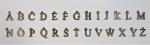 Buchstaben-Set A-Z aus Metall - Farbe : bronze - ca. 1,3x1,3 cm - (ABC1)