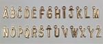 Buchstaben-Set A-Z aus Metall - Farbe : roségold - ca. 1,25x0,6 cm - (ABC6)