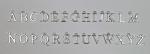 Buchstaben-Set A-Z aus Metall - Farbe : silber - ca. 1,3x1,3 cm - (ABC3)