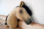Buckskin / Falbe mit Keilstern und Schnippe - Größe (A4+) ohne Stock - mit 100% Füllung - Unikat - ungebraucht = neu