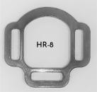 (HR-8) 3er Halfterring - 12mm halbrund - 1 Paar - aus Plexiglas® XT  - gelasert