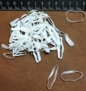 50 Stück Mähnengummis aus Silikon - weiß - breit - (MG3)