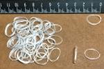 50 Stück Mähnengummis durchsichtig - dünn - (MG7)