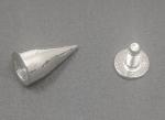 (SN3) Schraubniete Spitz - Stahl silber vernickelt - Ø 7 x 13,5 mm - Killerniete, Kegelniete, Spikes